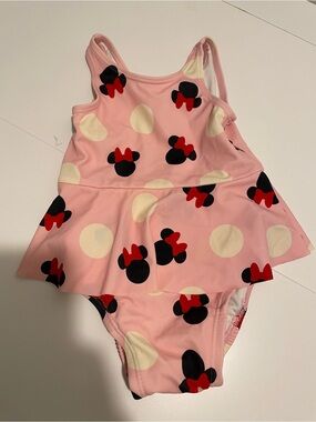 Hannah Andersson x Disney Collab Minnie Mouse Pink Size 75 12-18 Months Swimsuit